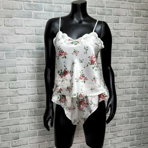Vintage 80s Victoria Secret Gold Label Sexy Camisole & Flutter Shorts Pj‎ Set